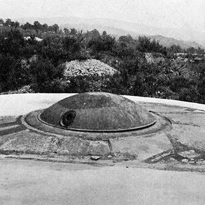 Geschutskoepel van het Fort van Chaudfontaine